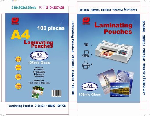 A4 A3 letter 75MIC 80MIC 125MIC hot thermal lamination film laminating film pouch lamination film supplier from China