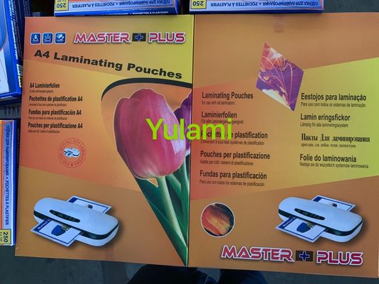 125MIC A4 A3 Master laminating pouch film  lamination pouches  plastic ID CARD SIZE pouch laminating film FROM CHINA