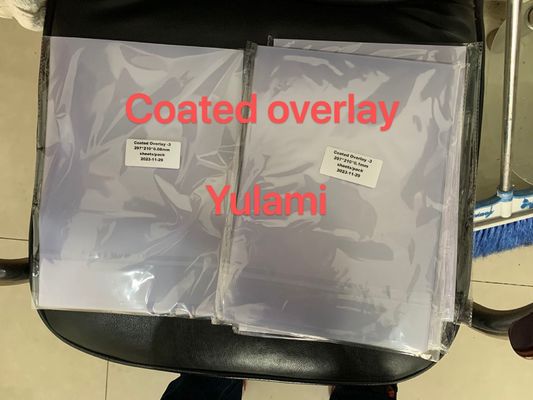 0.3mm White Inkjet Printing Sheet and 0.10mm 100MIC 0.08mm 80mic Coated Overlay  film From China