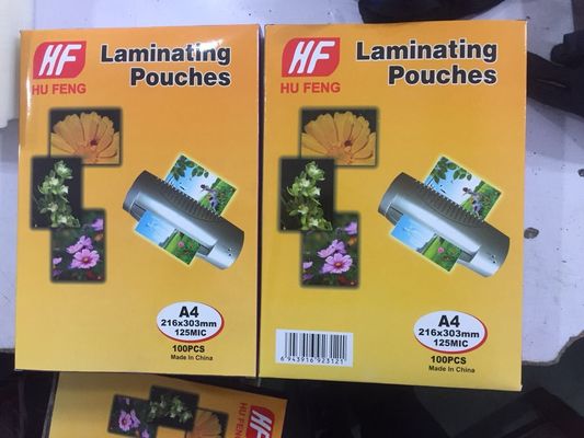 A4 A3 laminating pouches film lamination pouch film lamination pouches 75MIC 80MIC 100MIC 125MIC 150MIC 175MIC 200MIC 2