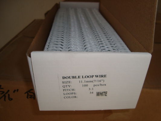 Nylon-Coated double Wire-0 Double Loop Spiral O Double Loop Binding Wire Twin Ring Loop Wire  in spools & Pre cut boxes