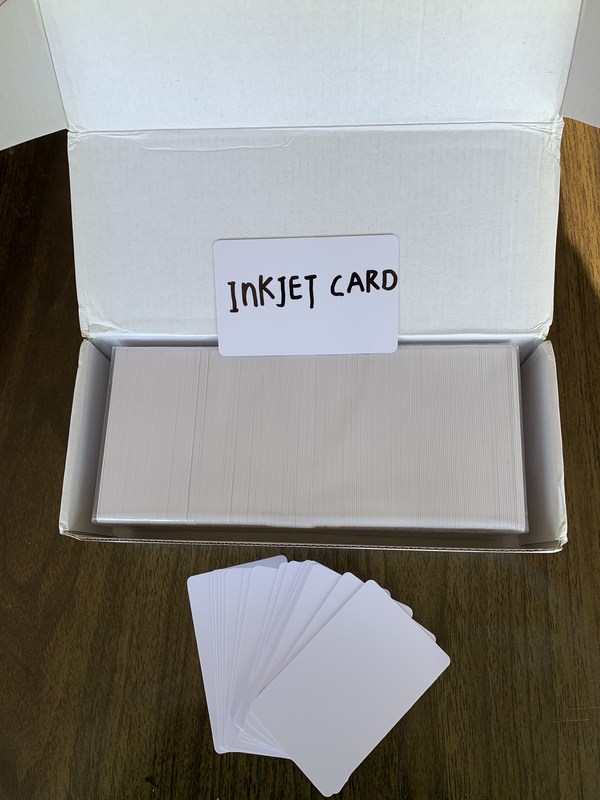 WHITE BLANK pvc double side printable INKJET  CARD 0.80MM/800MIC suppliers FOR Epson & Canon inkjet printer from China