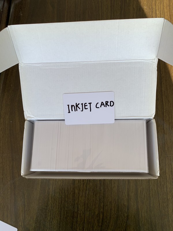 HIGH QUALITY WHITE BLANK PVC INKJET ID PVC CARD 0.76MM/760MIC 0.80MM/800MIC FOR  Epson & Canon inkjet printer from China