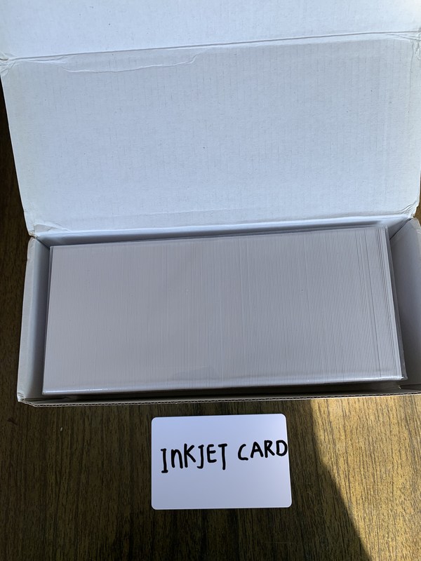 WHITE BLANK PVC INKJET PVC ID/I'D CARD 0.45MM/450MIC 0.60MM/600MIC FOR  Epson & Canon inkjet printer from China